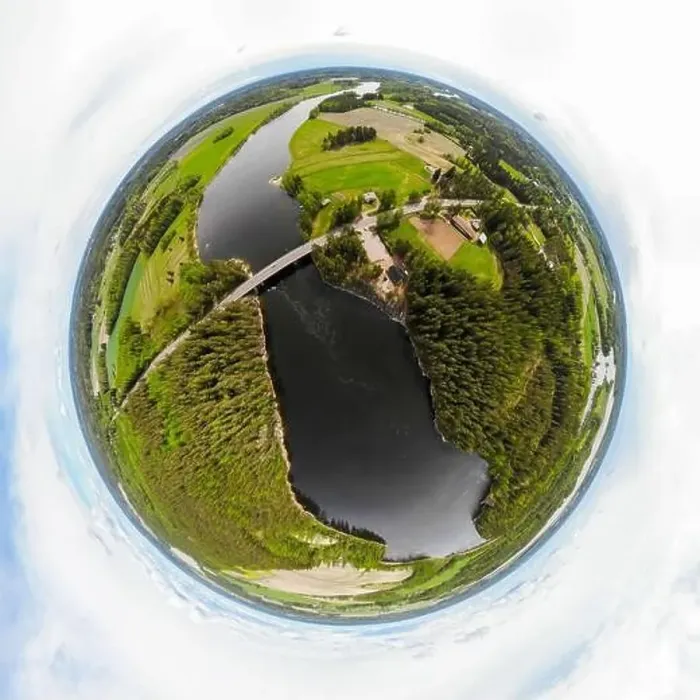 Framed Print : A three dimensional aerial panoramic view of rapid Susikoski at river Kymijoki Framed Print : A three dimensional aerial panoramic view of rapid Susikoski at river Kymijoki
