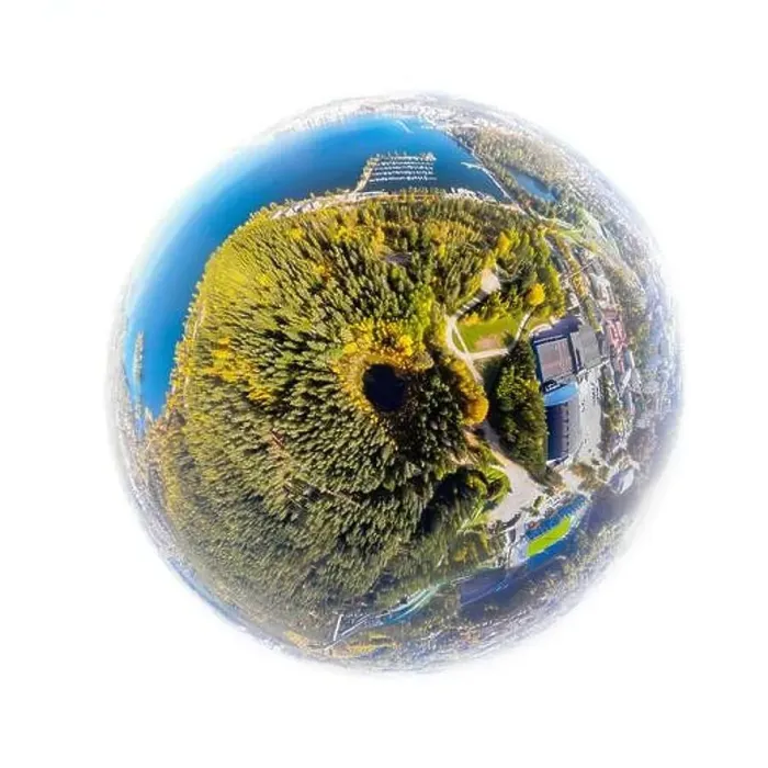 Framed Print : A three dimensional aerial panoramic view of small forest lake Haransilma and harbor on lake Vesijarvi in Lahti Framed Print : A three dimensional aerial panoramic view of small forest lake Haransilma and harbor on lake Vesijarvi in Lahti