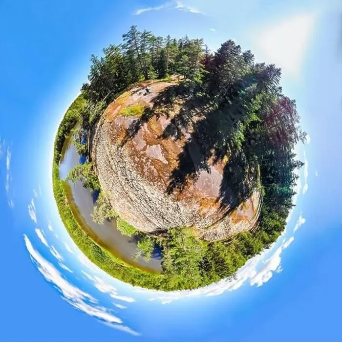 Framed Print : A three dimensional panoramic view of of rapid Ahvionkoski at Kymijoki river, Finland, in a mini planet panorama style Framed Print : A three dimensional panoramic view of of rapid Ahvionkoski at Kymijoki river, Finland, in a mini planet panorama style