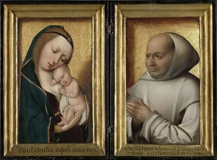 Framed Print : Diptych with the Virgin and Child and the Donor Willem van Bibaut Framed Print : Diptych with the Virgin and Child and the Donor Willem van Bibaut