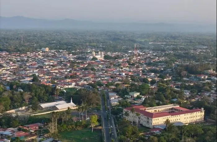 Framed Print : Diriamba, Nicaragua - May 26, 2024: Diriamba cityscape on sunset time aerial view witn main road Framed Print : Diriamba, Nicaragua - May 26, 2024: Diriamba cityscape on sunset time aerial view witn main road
