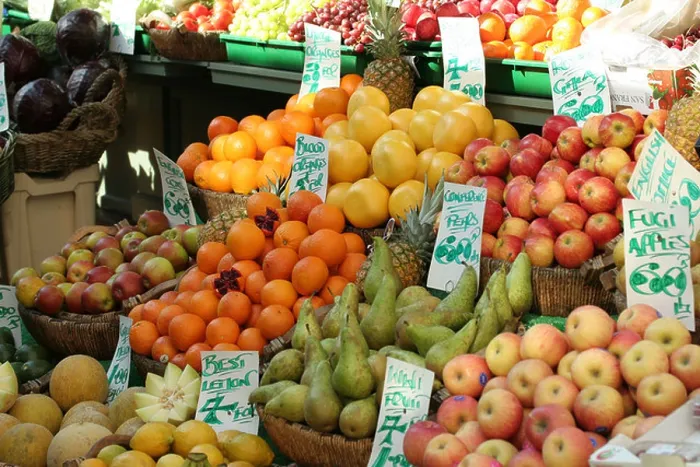 Framed Print : display of fruit and Vegetables Framed Print : display of fruit and Vegetables