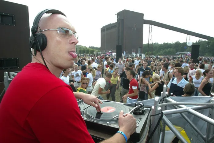 Framed Print : DJ Hooligan on the 1st Ruhr-in-Love, techno party in Gelsenkirchen