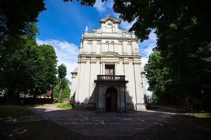 Framed Print : Dobromyl, Ukraine - July, 2021: Catholic church of the Transfiguration in Dobromyl, Ukraine Framed Print : Dobromyl, Ukraine - July, 2021: Catholic church of the Transfiguration in Dobromyl, Ukraine