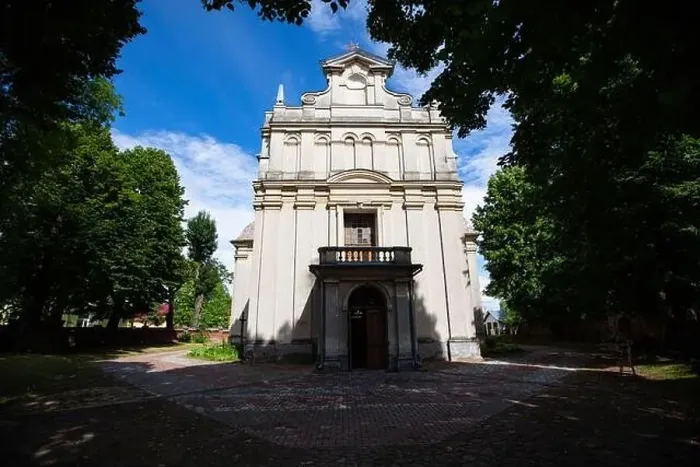 Framed Print : Dobromyl, Ukraine - July, 2021: Catholic church of the Transfiguration in Dobromyl, Ukraine Framed Print : Dobromyl, Ukraine - July, 2021: Catholic church of the Transfiguration in Dobromyl, Ukraine
