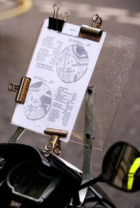 Framed Print : Doing the Knowledge, London Taxi driver trainee, London, England, UK, Europe