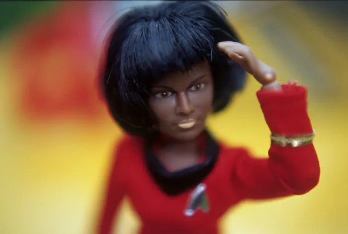 Framed Print : Doll of Lieutenant Uhura in Starfleet costume from the TV show Star Trek Framed Print : Doll of Lieutenant Uhura in Starfleet costume from the TV show Star Trek