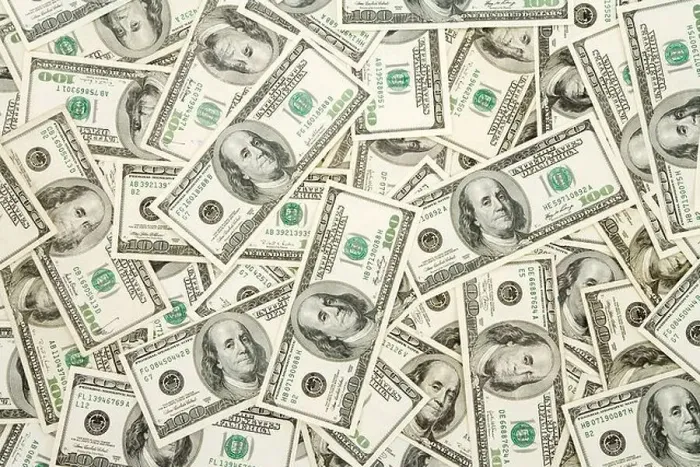 Framed Print : US Dollars Pattern for background Framed Print : US Dollars Pattern for background