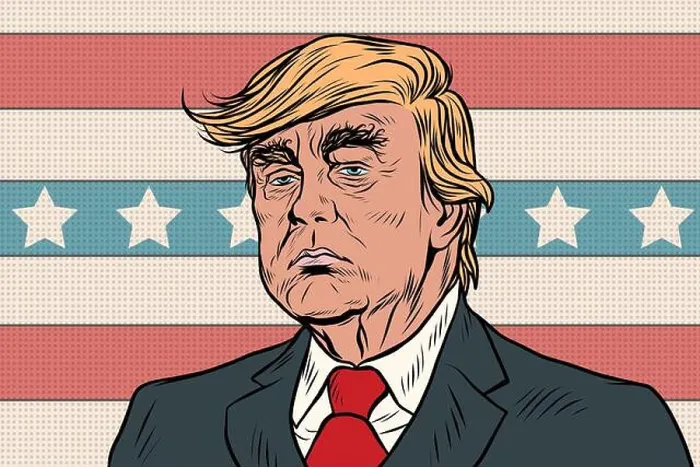 Framed Print : Donald Trump President of the United States cartoon pop art retr Framed Print : Donald Trump President of the United States cartoon pop art retr