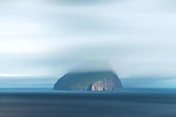Dramatic view of Koltur island in Atlantic ocean. Faroe Islands, Denmark. Landscape photography