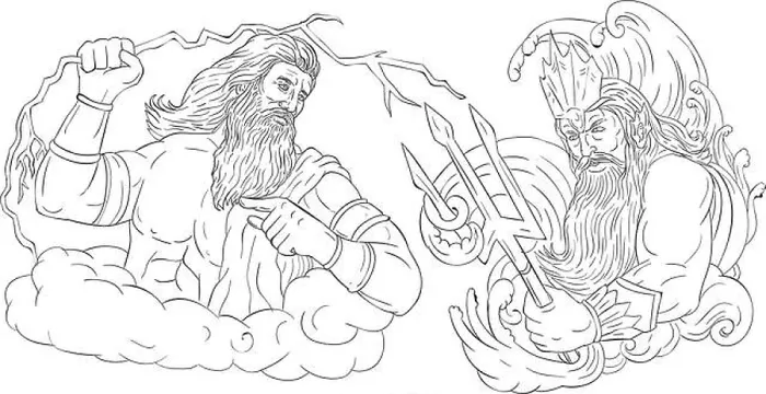 Framed Print : Drawing sketch style illustration of Zeus Framed Print : Drawing sketch style illustration of Zeus
