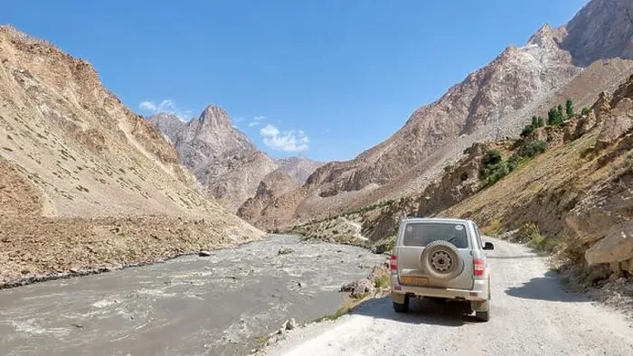 Framed Print : Driving the Wakhan Corridor along the Pamir Highway, taken in Tajikistan in August 2018 taken in hdr Framed Print : Driving the Wakhan Corridor along the Pamir Highway, taken in Tajikistan in August 2018 taken in hdr