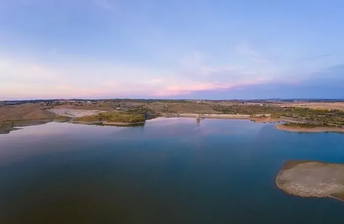 Framed Print : Drone aerial panorama of a dam lake reservoir landscape in Terena, Portugal Framed Print : Drone aerial panorama of a dam lake reservoir landscape in Terena, Portugal