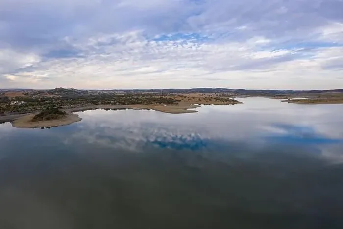 Framed Print : Drone aerial panorama of a dam lake reservoir landscape in Terena, Portugal Framed Print : Drone aerial panorama of a dam lake reservoir landscape in Terena, Portugal