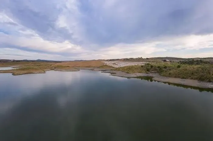 Framed Print : Drone aerial panorama of a dam lake reservoir at sunset in Terena, Portugal Framed Print : Drone aerial panorama of a dam lake reservoir at sunset in Terena, Portugal