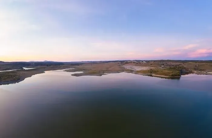 Framed Print : Drone aerial panorama of a dam lake reservoir at sunset in Terena, Portugal Framed Print : Drone aerial panorama of a dam lake reservoir at sunset in Terena, Portugal