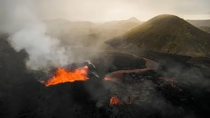 Framed Print : Drone aerial photo of Icelands 2023 Iceland Volcano Eruption Framed Print : Drone aerial photo of Icelands 2023 Iceland Volcano Eruption