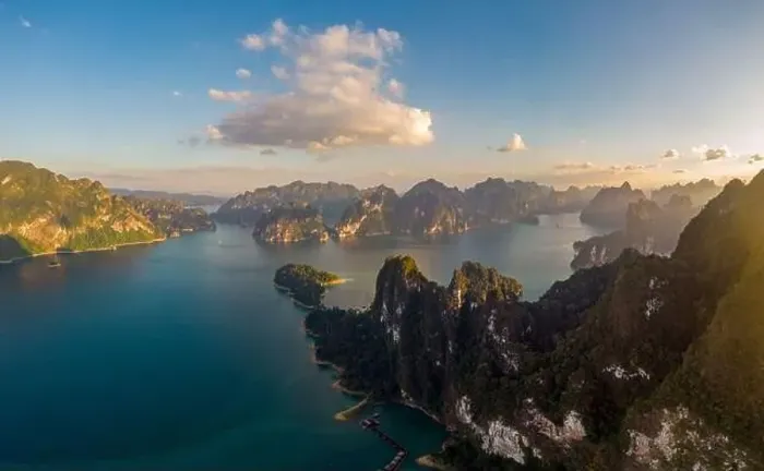 Framed Print : Drone aerial shot, top view of Khao Sok National Park Framed Print : Drone aerial shot, top view of Khao Sok National Park