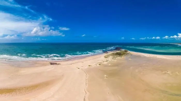 Framed Print : Drone aerial view of Elliott Heads Beach and River, Queensland, Australia Framed Print : Drone aerial view of Elliott Heads Beach and River, Queensland, Australia