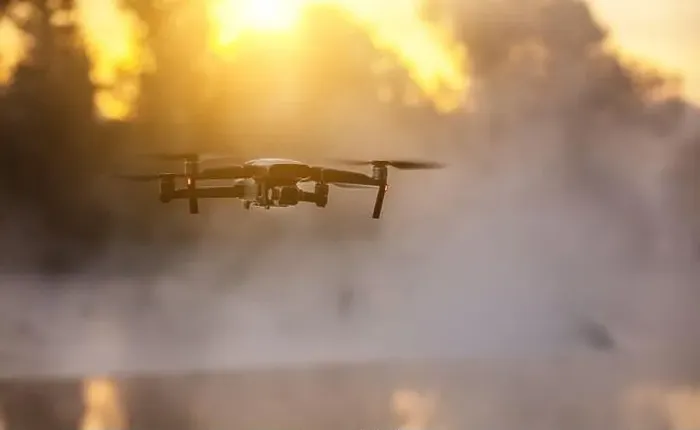 Framed Print : Drone copter with digital camera Framed Print : Drone copter with digital camera