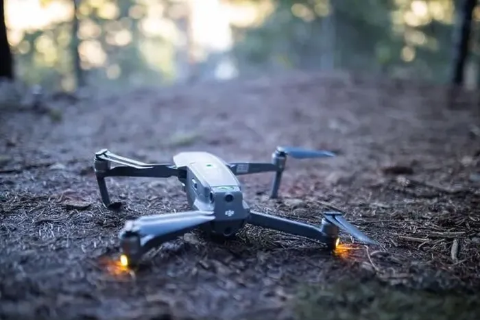Framed Print : Drone on the dirt ground with blurry background Framed Print : Drone on the dirt ground with blurry background