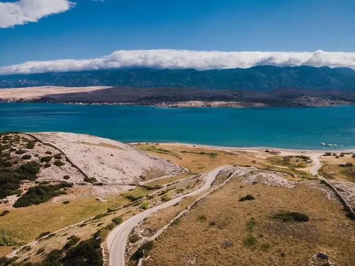 Framed Print : Drone flight over the beautiful island of Pag in Croatia, simuni, novalja, zrece beach Framed Print : Drone flight over the beautiful island of Pag in Croatia, simuni, novalja, zrece beach