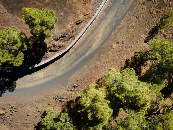 Framed Print : Drone flight over the beautiful lush green pine forest on El Hierro, el pinar Framed Print : Drone flight over the beautiful lush green pine forest on El Hierro, el pinar