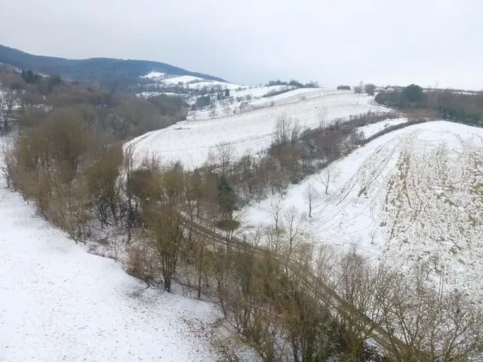 Framed Print : drone flight over landscape with very little snow Framed Print : drone flight over landscape with very little snow