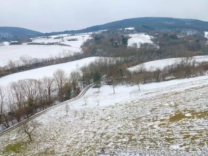 Framed Print : drone flight over landscape with very little snow Framed Print : drone flight over landscape with very little snow