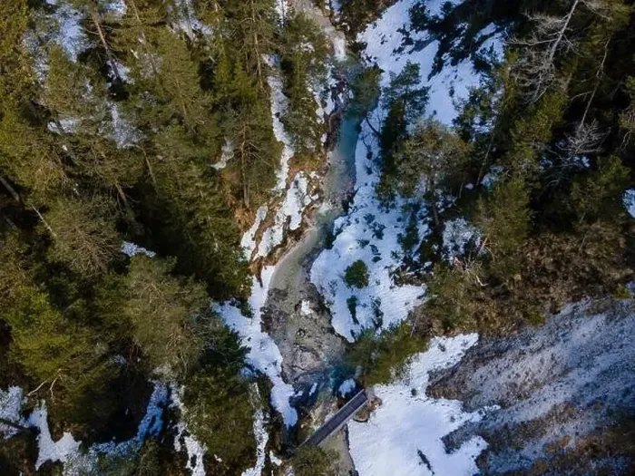 Framed Print : Drone flight over the Oetschergraeben canyon in Lower Austria in winter Framed Print : Drone flight over the Oetschergraeben canyon in Lower Austria in winter