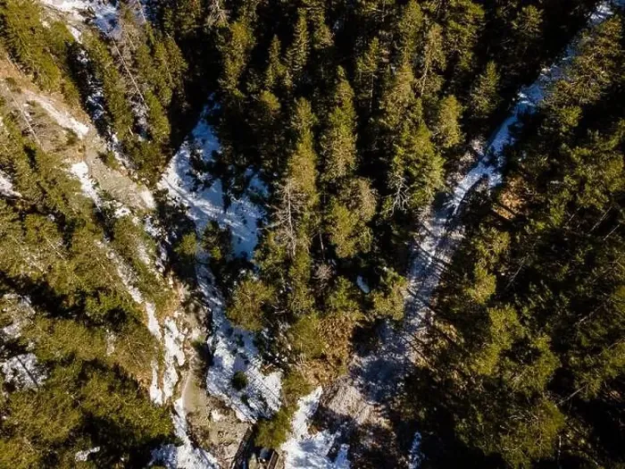 Framed Print : Drone flight over the Oetschergraeben canyon in Lower Austria in winter Framed Print : Drone flight over the Oetschergraeben canyon in Lower Austria in winter