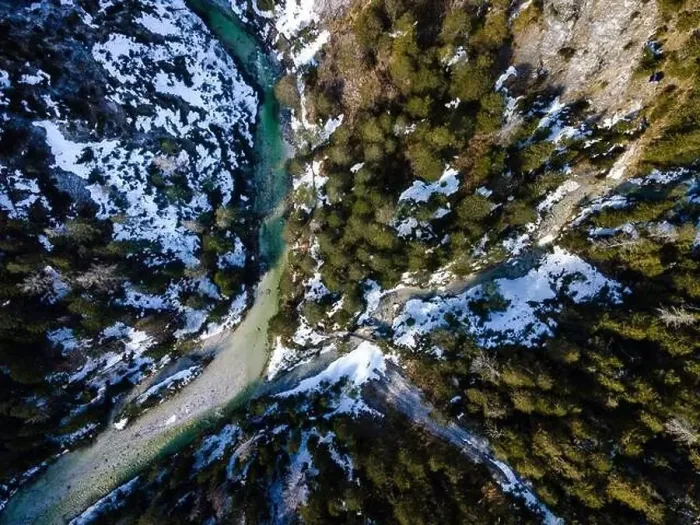 Framed Print : Drone flight over the Oetschergraeben canyon in Lower Austria in winter Framed Print : Drone flight over the Oetschergraeben canyon in Lower Austria in winter