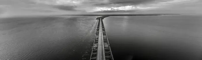 Framed Print : Drone image over the Haringvlietdam flood barrier near the Dutch town of Ouddorp against a cloudy morning sky Framed Print : Drone image over the Haringvlietdam flood barrier near the Dutch town of Ouddorp against a cloudy morning sky