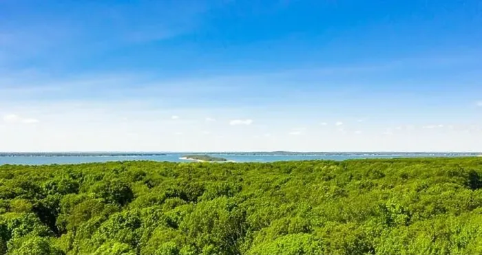 Framed Print : Drone images of the area of Noyac, Jessups Neck and Noyac, NY