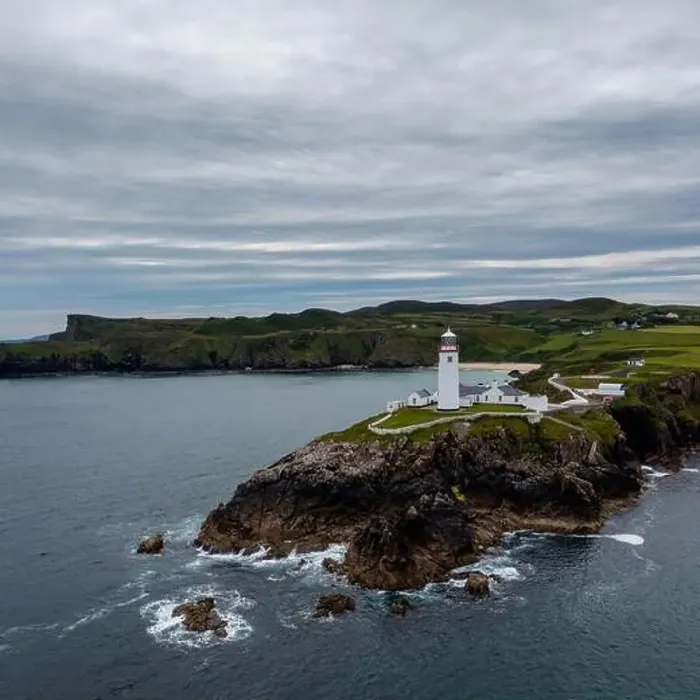 Framed Print : A drone landscape view of Fanad Head Lighthouse and Peninsula on the northern coast of Ireland Framed Print : A drone landscape view of Fanad Head Lighthouse and Peninsula on the northern coast of Ireland