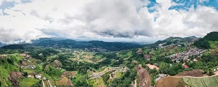 Framed Print : Drone panorama over the hill in north of Thailand Framed Print : Drone panorama over the hill in north of Thailand