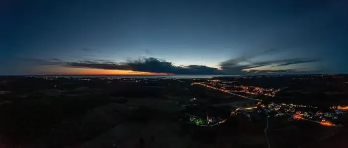 Framed Print : Drone panorama over Istrian Adriatic coast near Porec taken from high altitude in the evening at sunset Framed Print : Drone panorama over Istrian Adriatic coast near Porec taken from high altitude in the evening at sunset