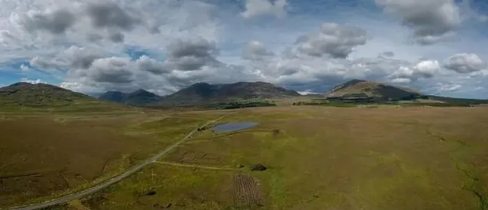 Framed Print : Drone panorama landscape of Connemara National Park and the Twelve Bens mountains in western Ireland Framed Print : Drone panorama landscape of Connemara National Park and the Twelve Bens mountains in western Ireland