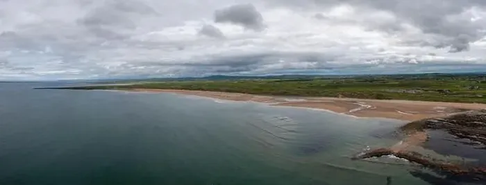 Framed Print : drone panorama landscape of Doughmore Bay and Beach in County Clare in western Ireland Framed Print : drone panorama landscape of Doughmore Bay and Beach in County Clare in western Ireland