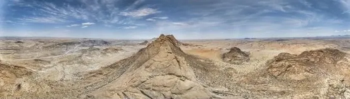 Framed Print : Drone panorama of the Spitzkoppe in Namibia during the day against a blue sky in summer Framed Print : Drone panorama of the Spitzkoppe in Namibia during the day against a blue sky in summer