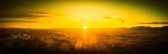 Framed Print : Drone panorama of a sunset over the Sonoran desert of Arizona with partly cloudy skies Framed Print : Drone panorama of a sunset over the Sonoran desert of Arizona with partly cloudy skies