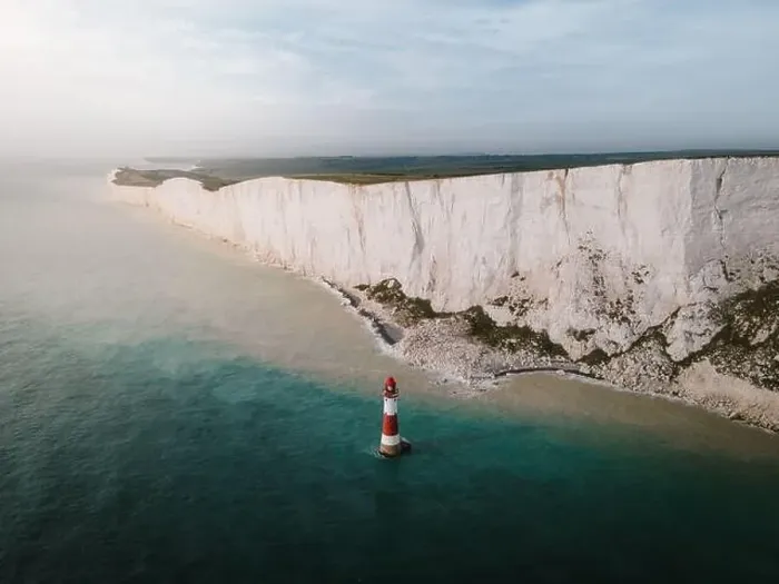 Framed Print : Drone photo of Beachy Head Lighthouse near Eastbourne and Seaford in Southern United Kingdom coastline Framed Print : Drone photo of Beachy Head Lighthouse near Eastbourne and Seaford in Southern United Kingdom coastline