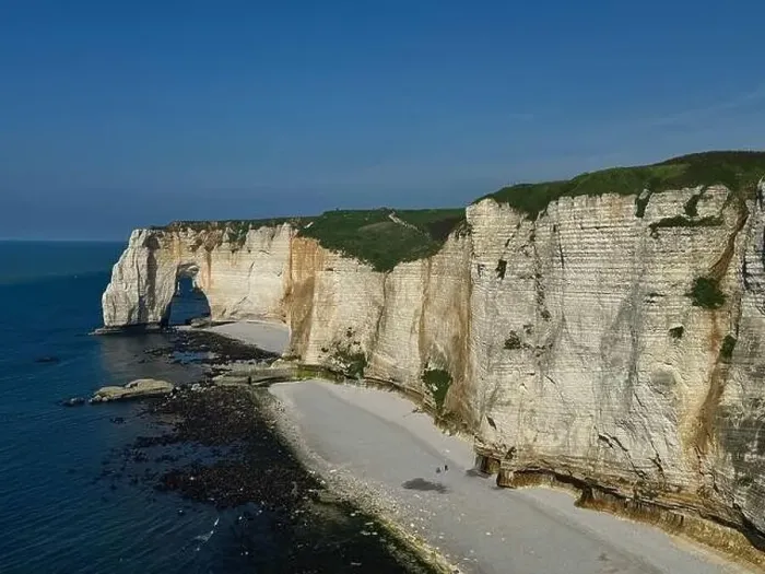 Framed Print : drone photo Etretat France Europe Framed Print : drone photo Etretat France Europe