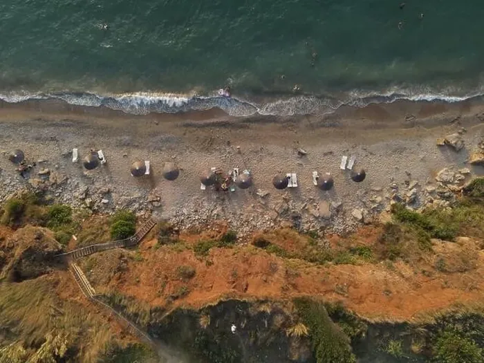 Framed Print : drone photo of exotic place mytikas beach in preveza, greece, epirus Framed Print : drone photo of exotic place mytikas beach in preveza, greece, epirus