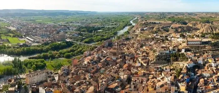 Framed Print : Drone photo of Fraga, Aragon, Spain Framed Print : Drone photo of Fraga, Aragon, Spain