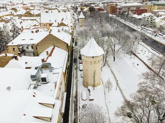 Framed Print : Drone photography of the city center of Sibiu Framed Print : Drone photography of the city center of Sibiu
