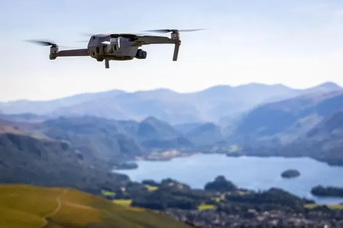 Framed Print : Drone photography in mountains in summer time Framed Print : Drone photography in mountains in summer time