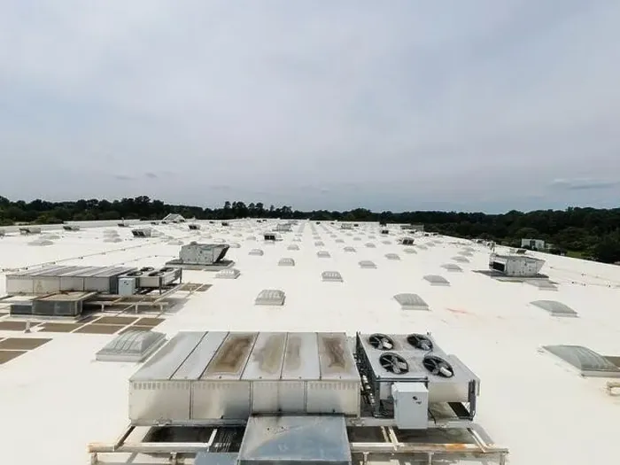 Framed Print : Drone photos of commercial roofs Framed Print : Drone photos of commercial roofs