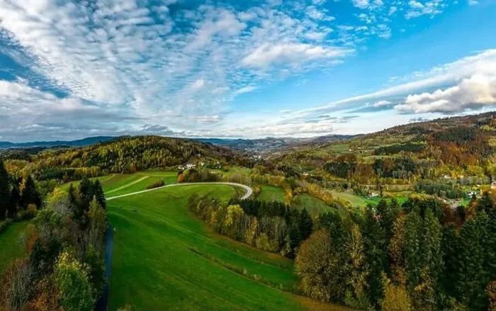 Framed Print : A drone rises above a multi-colored valley in the Vosges Framed Print : A drone rises above a multi-colored valley in the Vosges