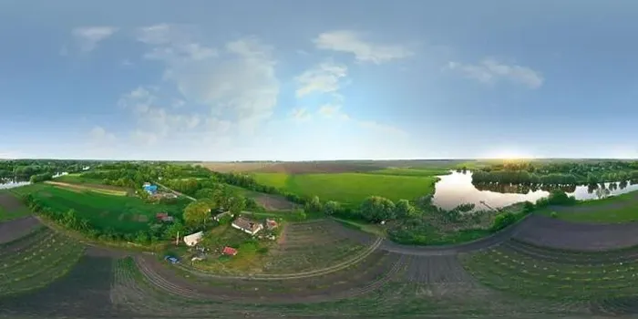 Framed Print : Drone shot aerial view scenic landscape a big river with fresh green tree forest and blue sky Framed Print : Drone shot aerial view scenic landscape a big river with fresh green tree forest and blue sky